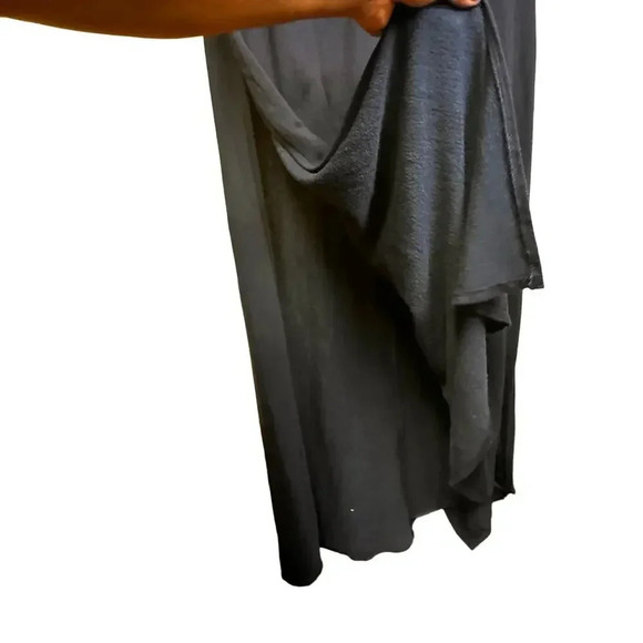 Go Couture Blouson Jersey Knit Navy Blue Maxi Dress Women's L NWOT - Picture 5 of 10